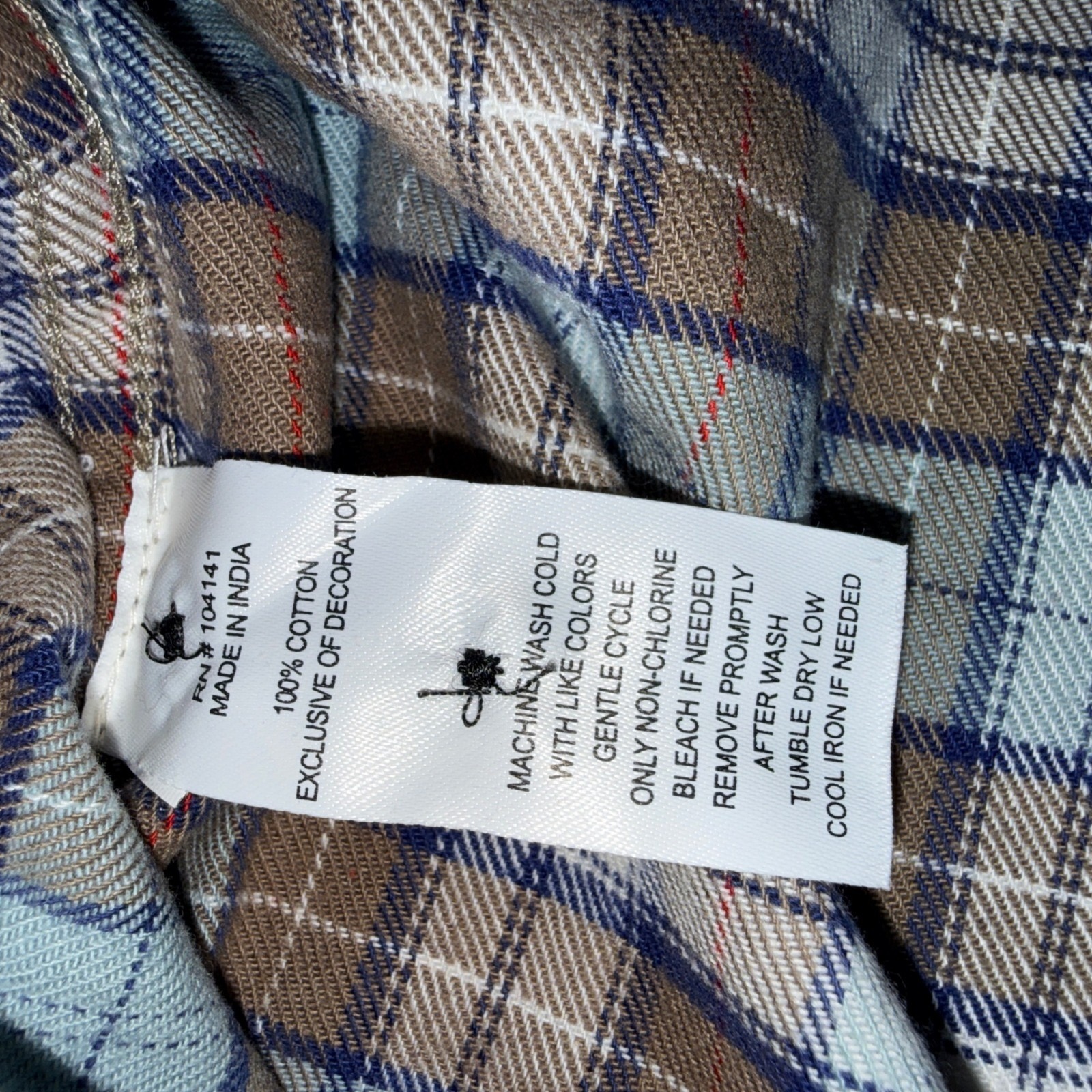 Alpine Design Womens Midweight Flannel Brown Fall River Plaid Size L Nwt — image 5 of 6